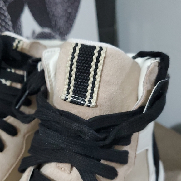 Women's High-Top Sneakers - Beige and Black ShuShop Sincad NIB - Picture 4 of 12